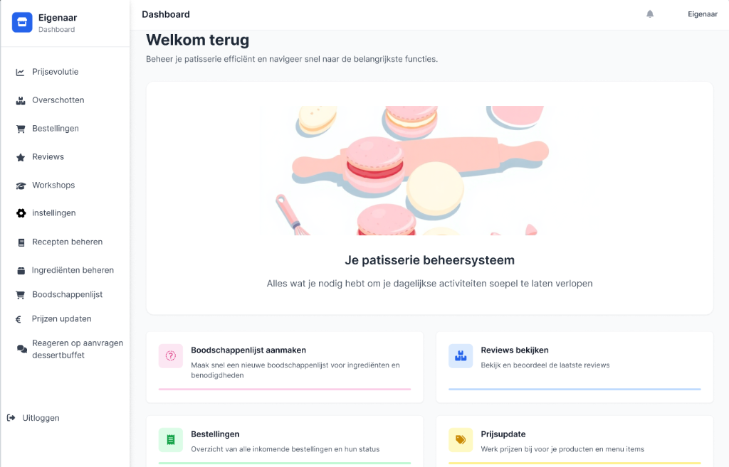 Feest Op Tafel Dashboard